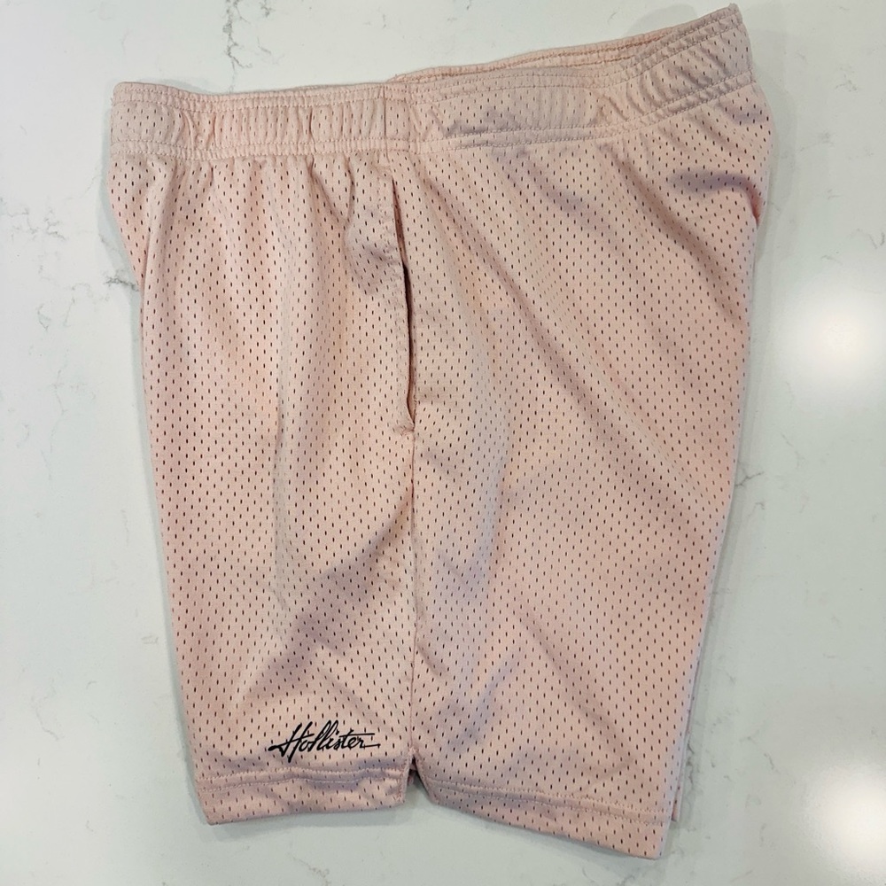 Hollister Light Pink Mesh Athletic Shorts